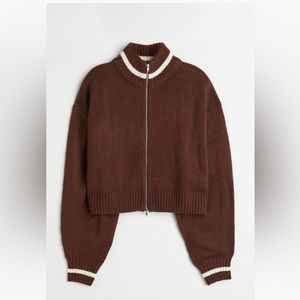NWT H&M Dark Brown Sweater Jacket